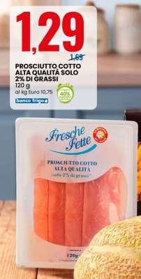 PROSCIUTTO COTTO ALTA QUALITÀ SOLO 2% DI GRASSI