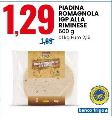 Piadina Romagnola IGP alla Riminese