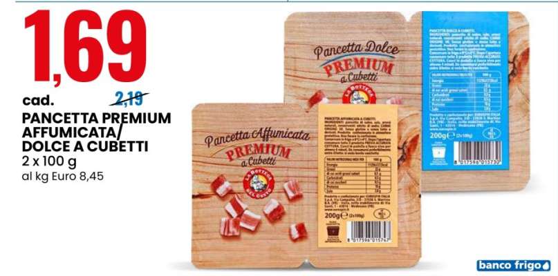 PANCETTA PREMIUM AFFUMICATA/DOLCE A CUBETTI