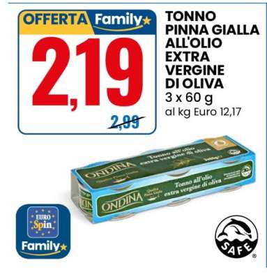 TONNO PINNA GIALLA ALL'OLIO EXTRA VERGINE DI OLIVA