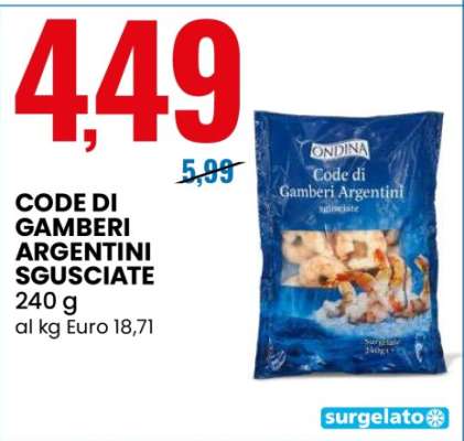 CODE DI GAMBERI ARGENTINI SGUSCIATE
