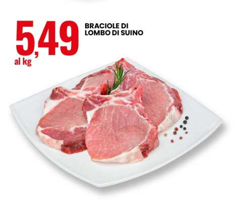 Braciole di lombo di suino