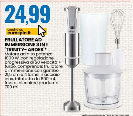 FRULLATORE AD IMMERSIONE 3 IN 1 'TRINITY - ARDES'