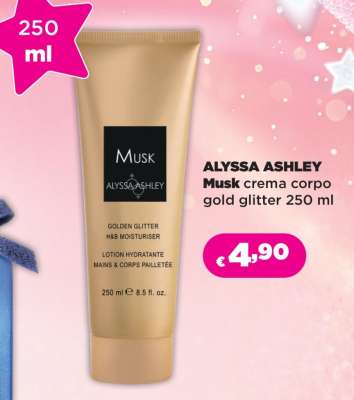 ALYSSA ASHLEY Musk crema corpo gold glitter 250 ml