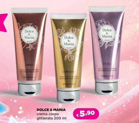 DOLCE & MANIA crema corpo glitterata 200 ml