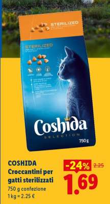 COSHIDA Croccantini per gatti sterilizzati