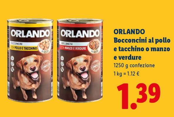 ORLANDO Bocconcini al pollo e tacchino o manzo e verdure