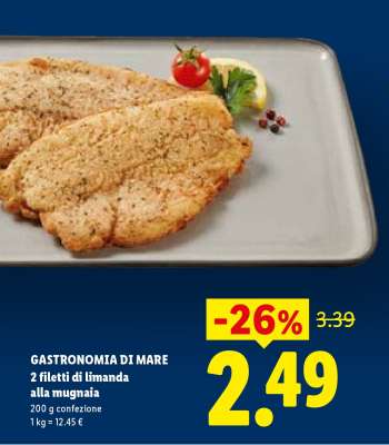 Gastronomia di mare 2 filetti di limanda alla mugnaia