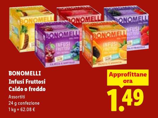 BONOMELLI Infusi Fruttosi Caldo o freddo