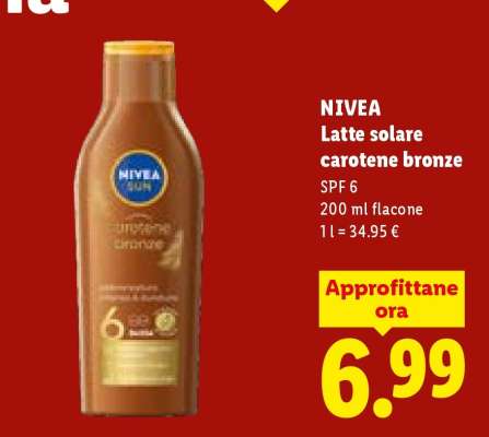 NIVEA Latte solare carotene bronze
