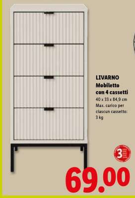 LIVARNO Mobiletto con 4 cassetti