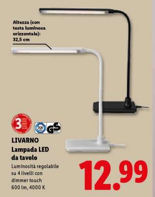 LIVARNO Lampada LED da tavolo