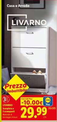 LIVARNO Scarpiera a 3 scomparti