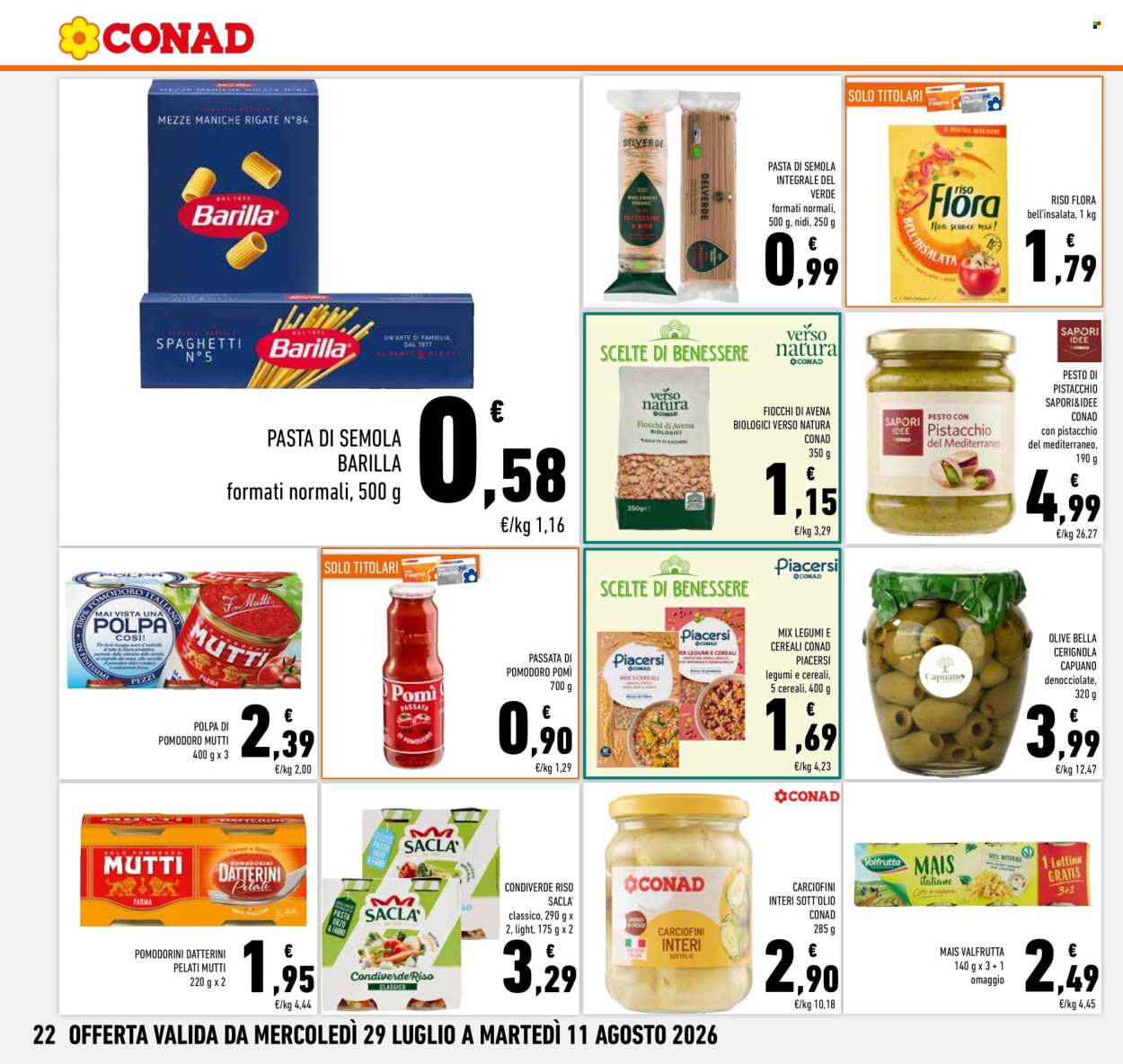 Volantino Conad - 29/7/2026 - 11/8/2026. Pagina 22