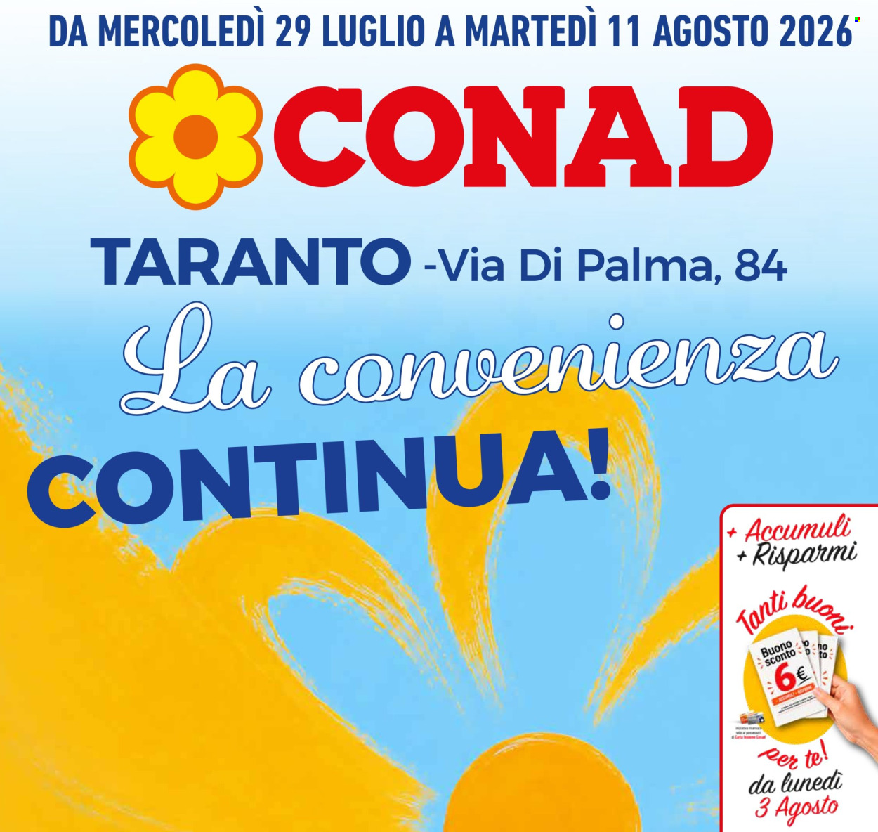 Volantino Conad - 29/7/2026 - 11/8/2026. Pagina 1