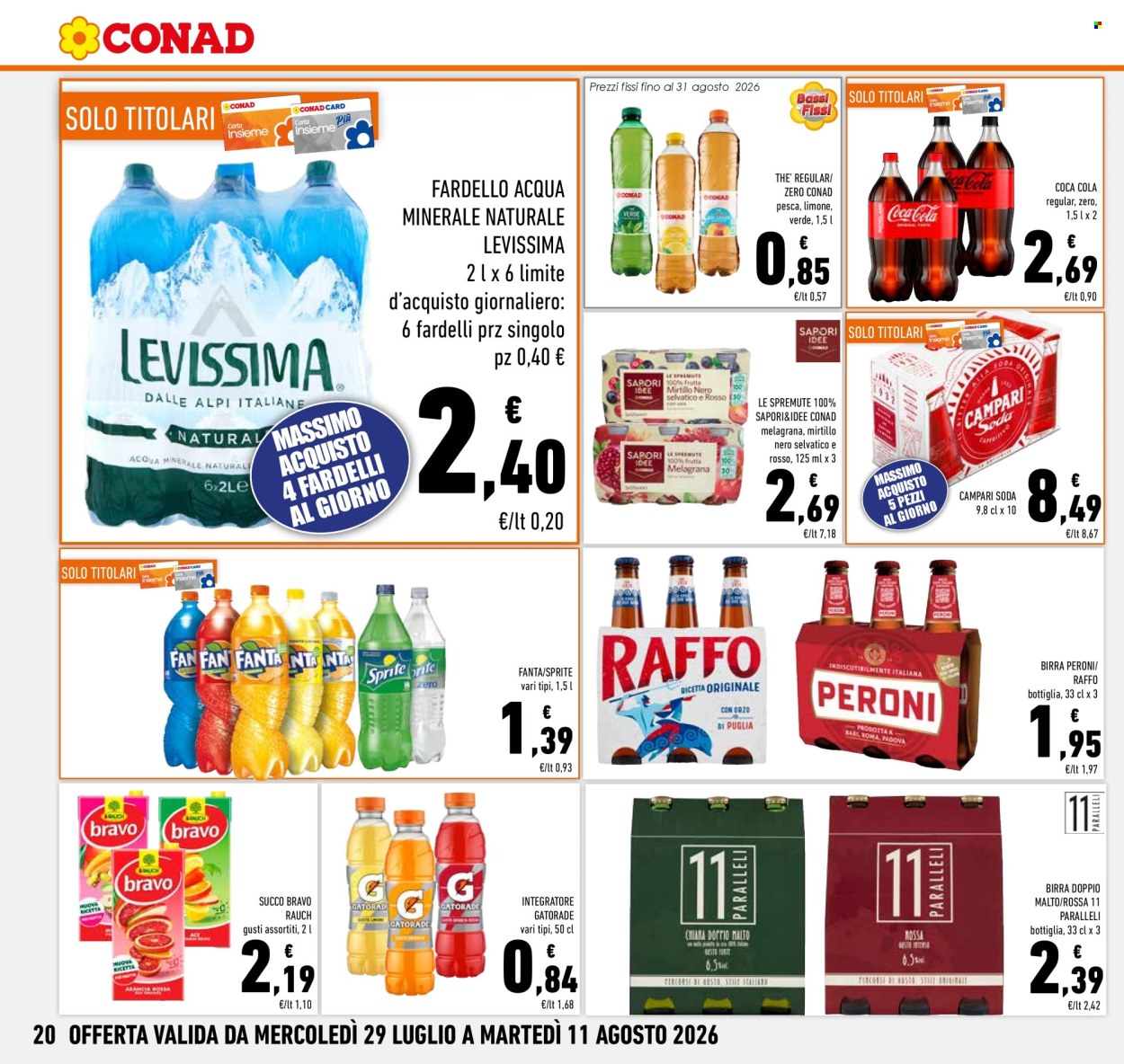 Volantino Conad - 29/7/2026 - 11/8/2026. Pagina 20