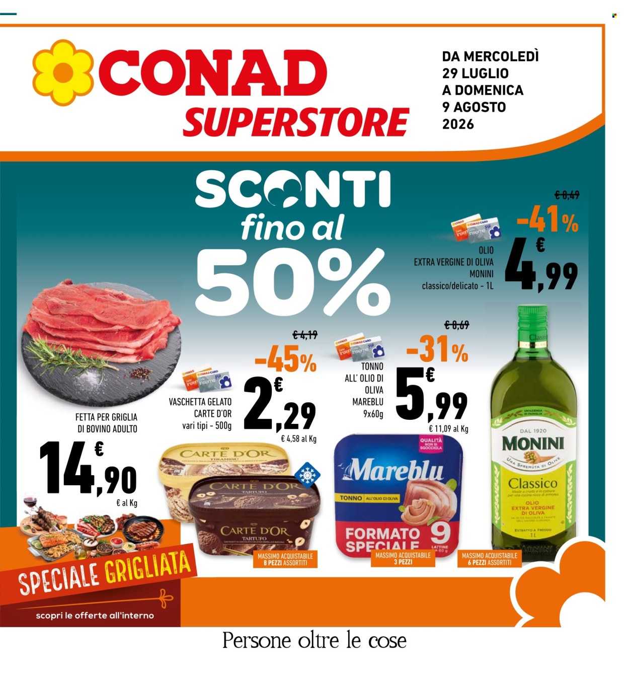 Volantino Conad - 29/7/2026 - 9/8/2026. Pagina 1