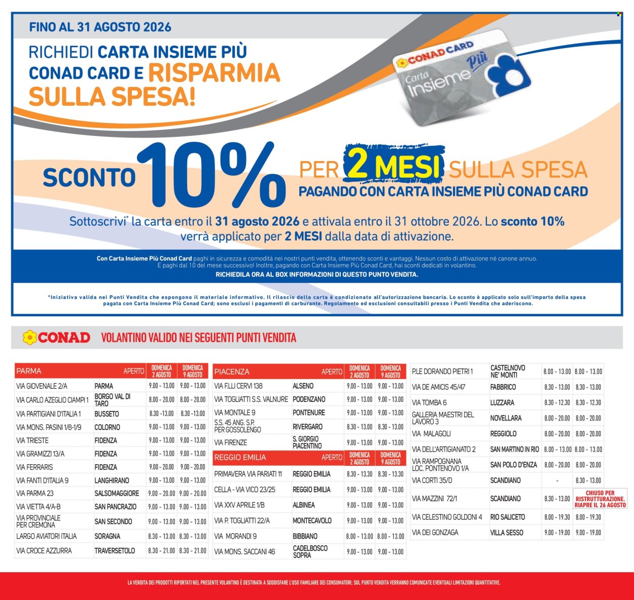 Volantino Conad - 29/7/2026 - 11/8/2026. Pagina 32