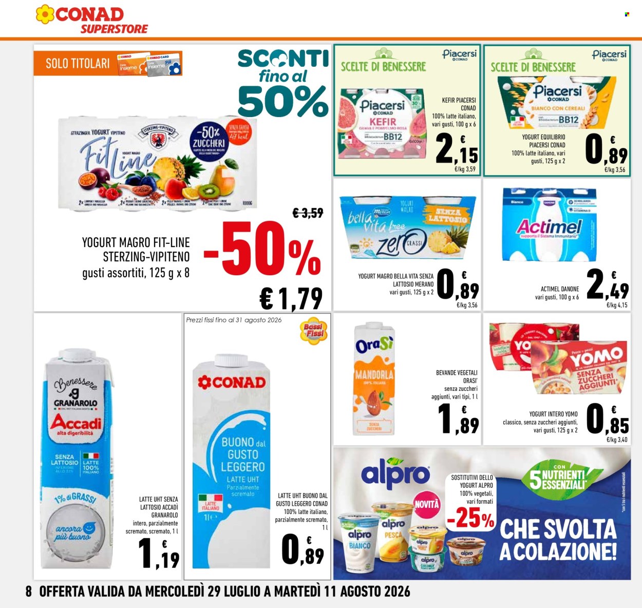 Volantino Conad Superstore - 29/7/2026 - 11/8/2026. Pagina 8
