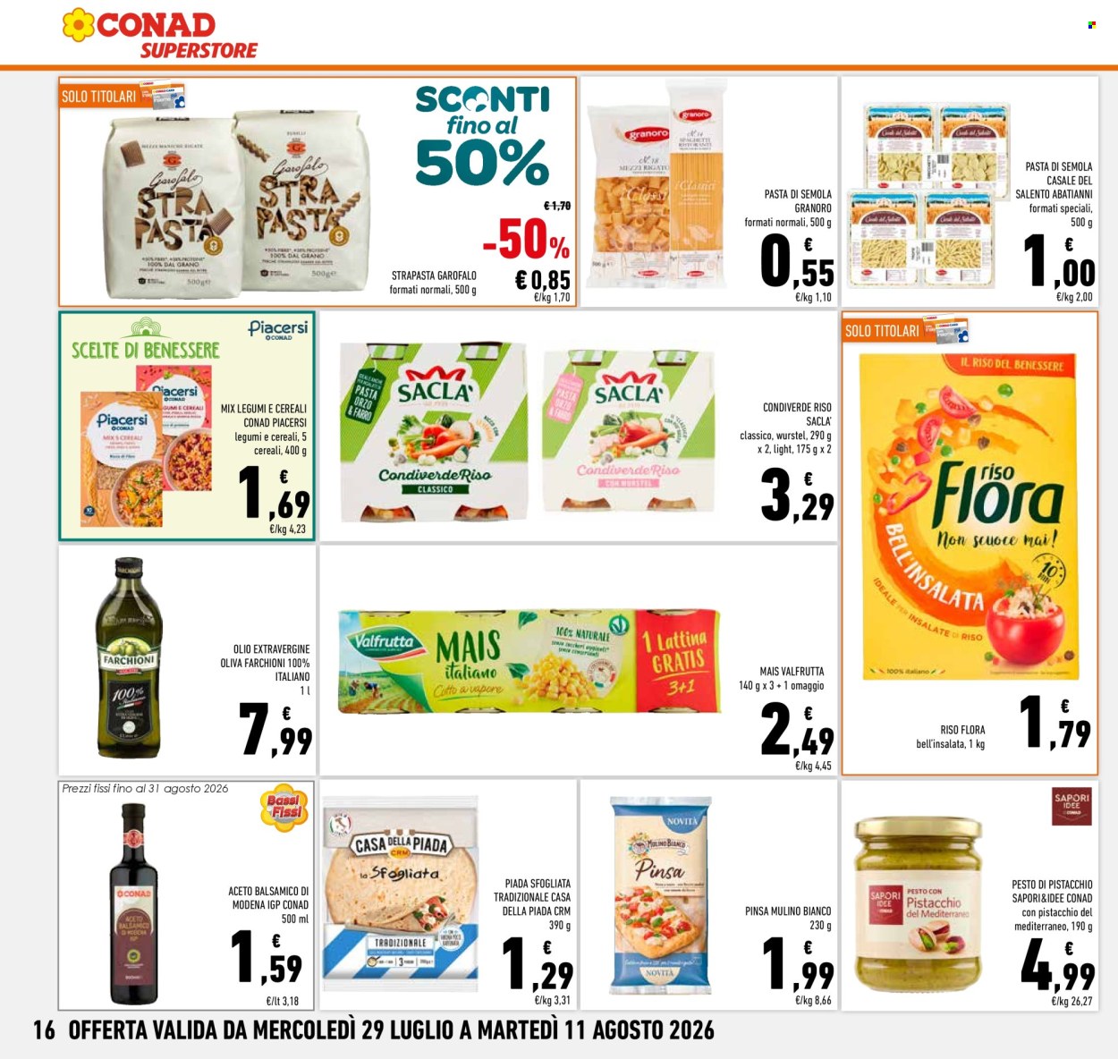 Volantino Conad Superstore - 29/7/2026 - 11/8/2026. Pagina 16