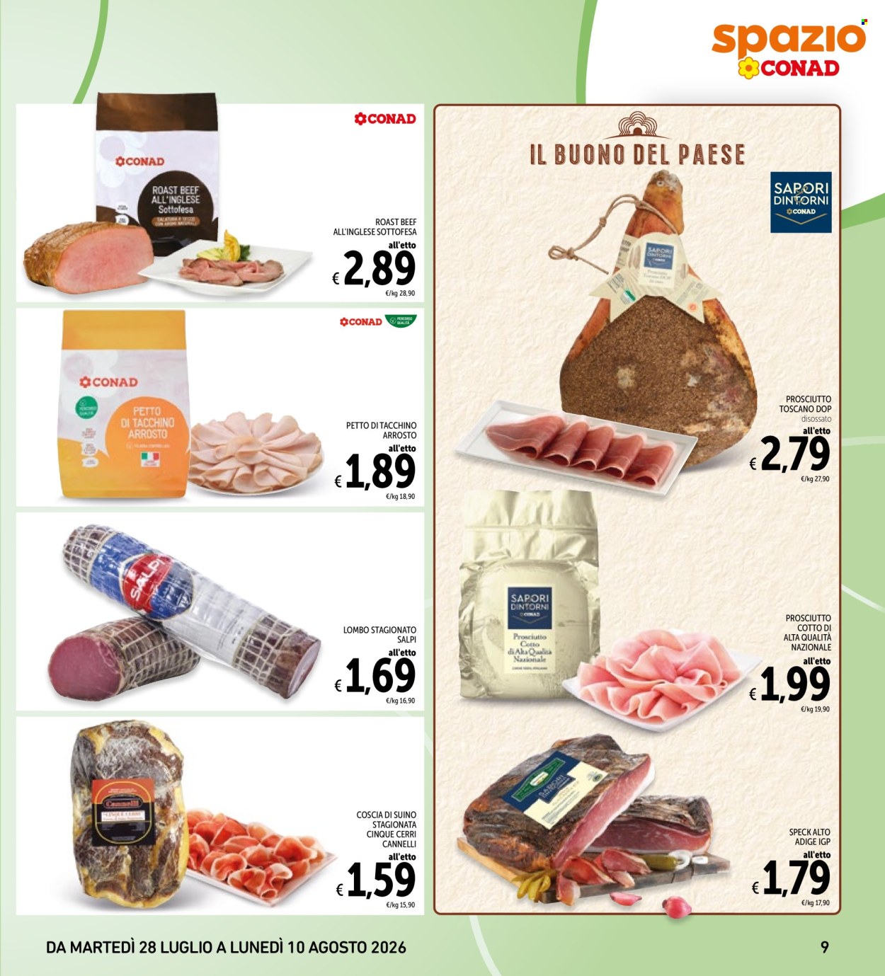 Volantino Spazio Conad - 28/7/2026 - 10/8/2026. Pagina 9