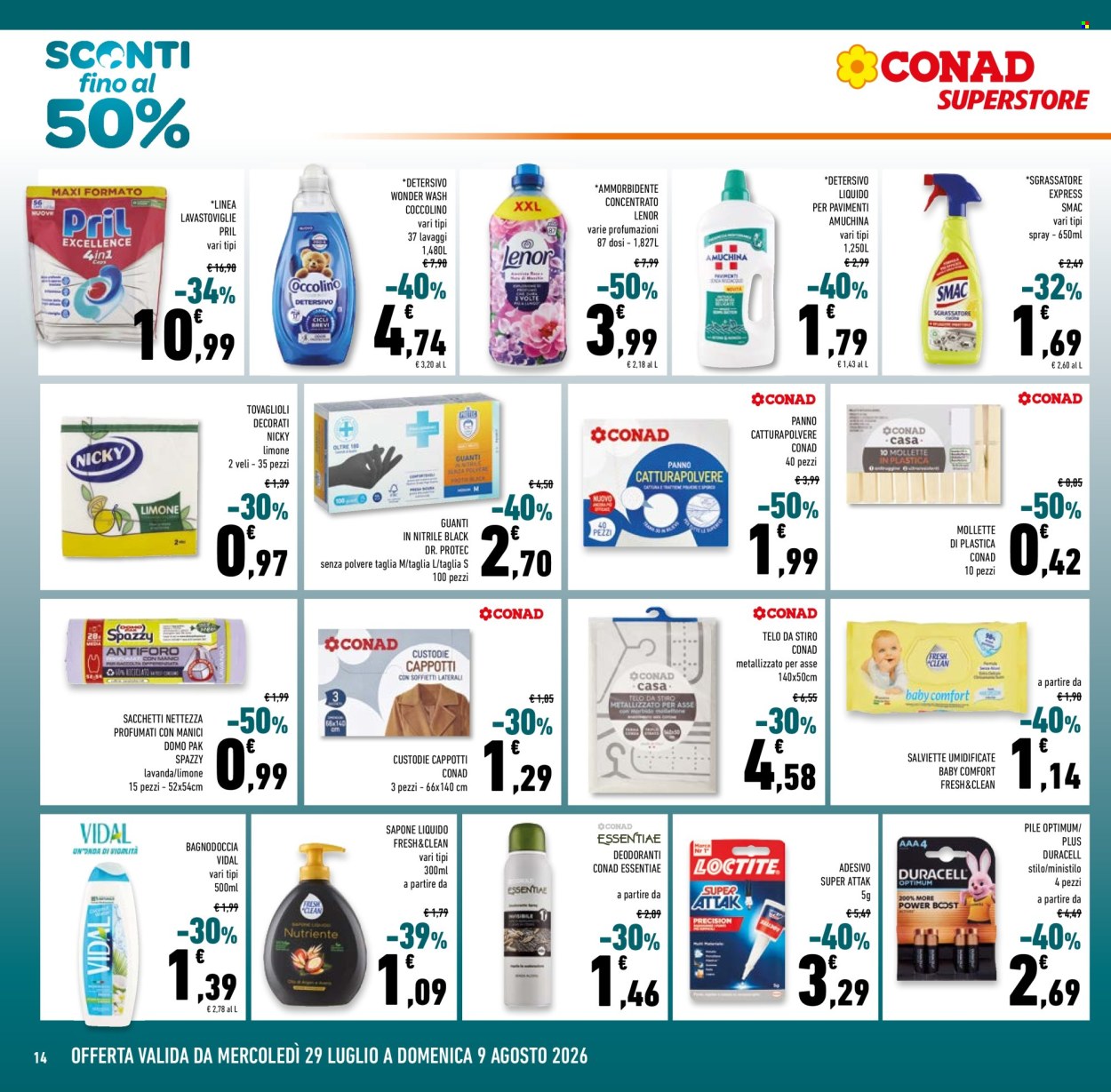 Volantino Conad Superstore - 29/7/2026 - 11/8/2026. Pagina 14