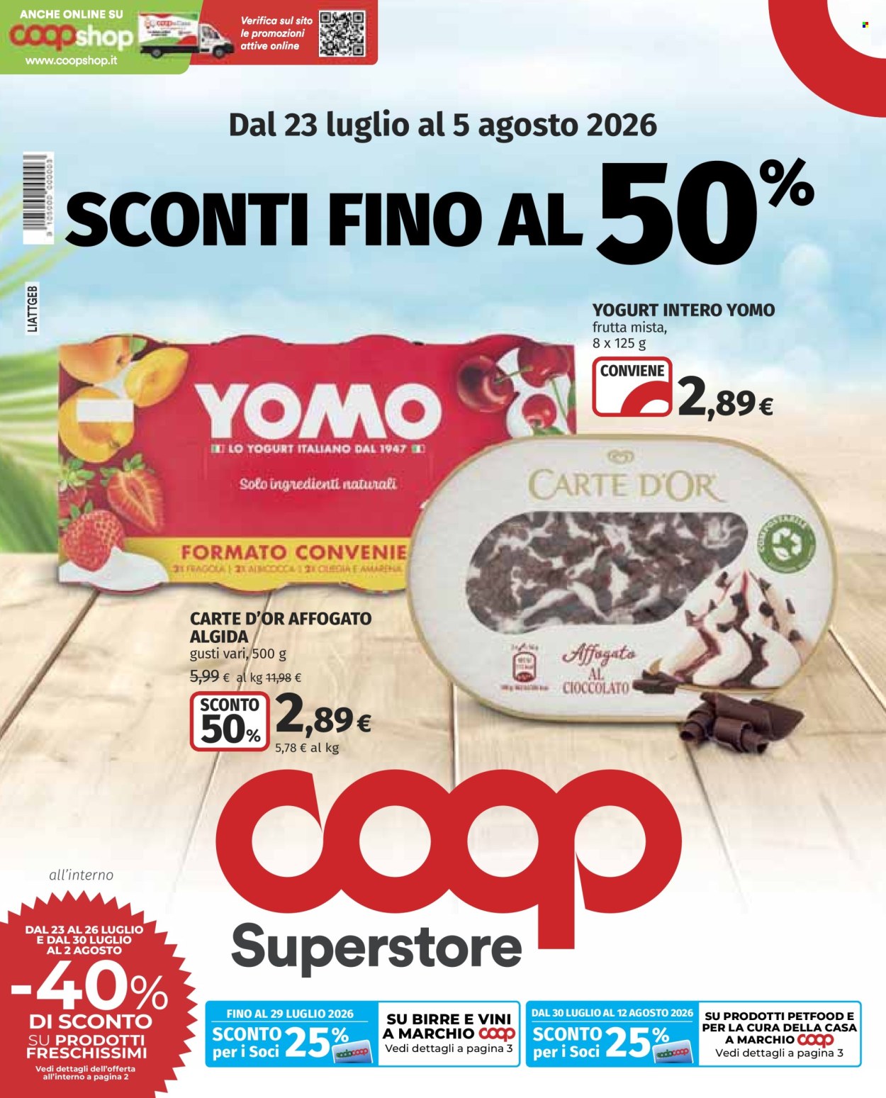 Volantino Coop - 23/7/2026 - 5/8/2026. Pagina 1