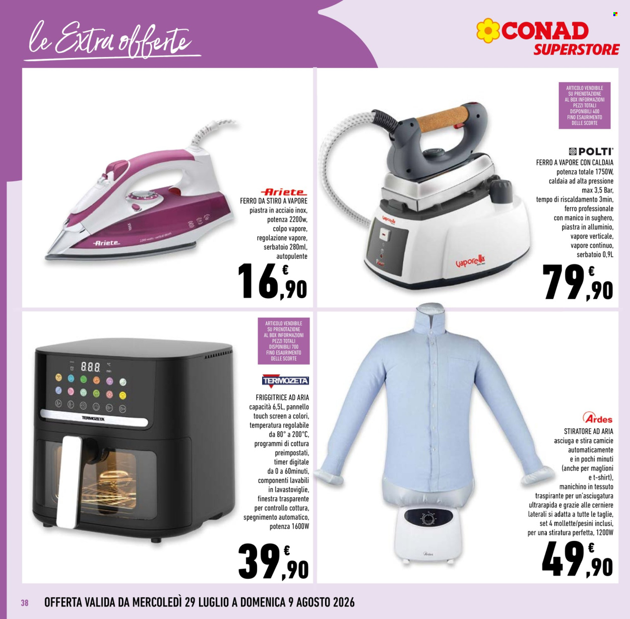 Volantino Conad Superstore - 29/7/2026 - 11/8/2026. Pagina 38
