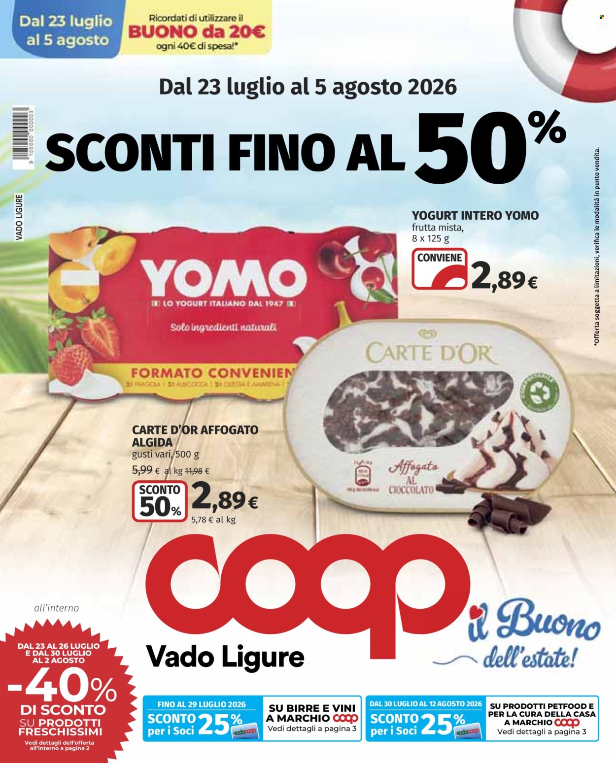 Volantino Coop - 23/7/2026 - 5/8/2026. Pagina 1
