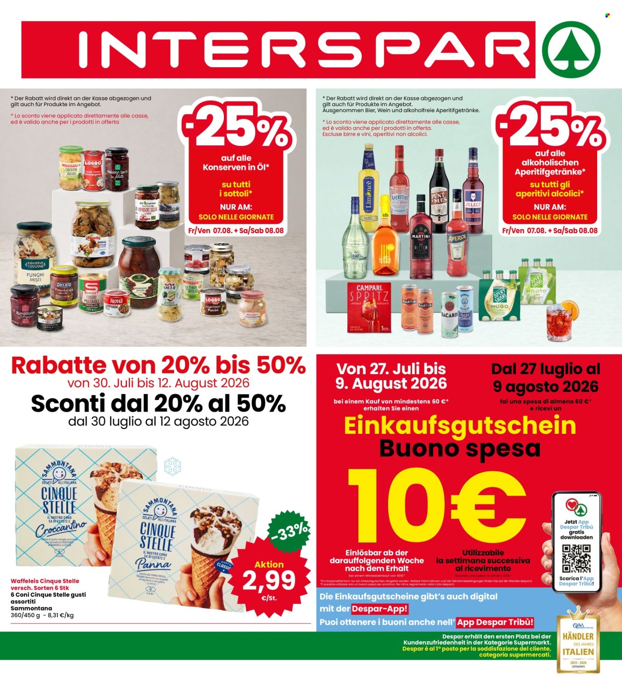 Volantino Interspar - 30/7/2026 - 12/8/2026. Pagina 1