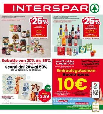 Volantino Interspar - 30/7/2026 - 12/8/2026.