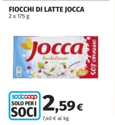 FIOCCHI DI LATTE JOCCA