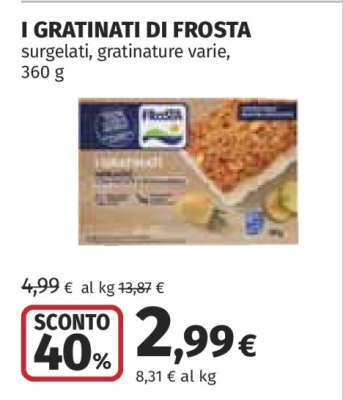 I GRATINATI DI FROSTA