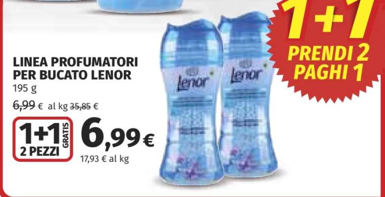 LINEA PROFUMATORI PER BUCATO LENOR