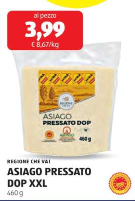 ASIAGO PRESSATO DOP XXL