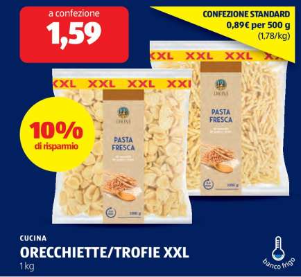CUCINA ORECCHIETTE/TROFIE XXL