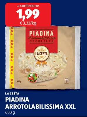 LA CESTA PIADINA ARROTOLABILISSIMA XXL