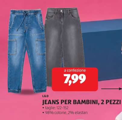 JEANS PER BAMBINI, 2 PEZZI