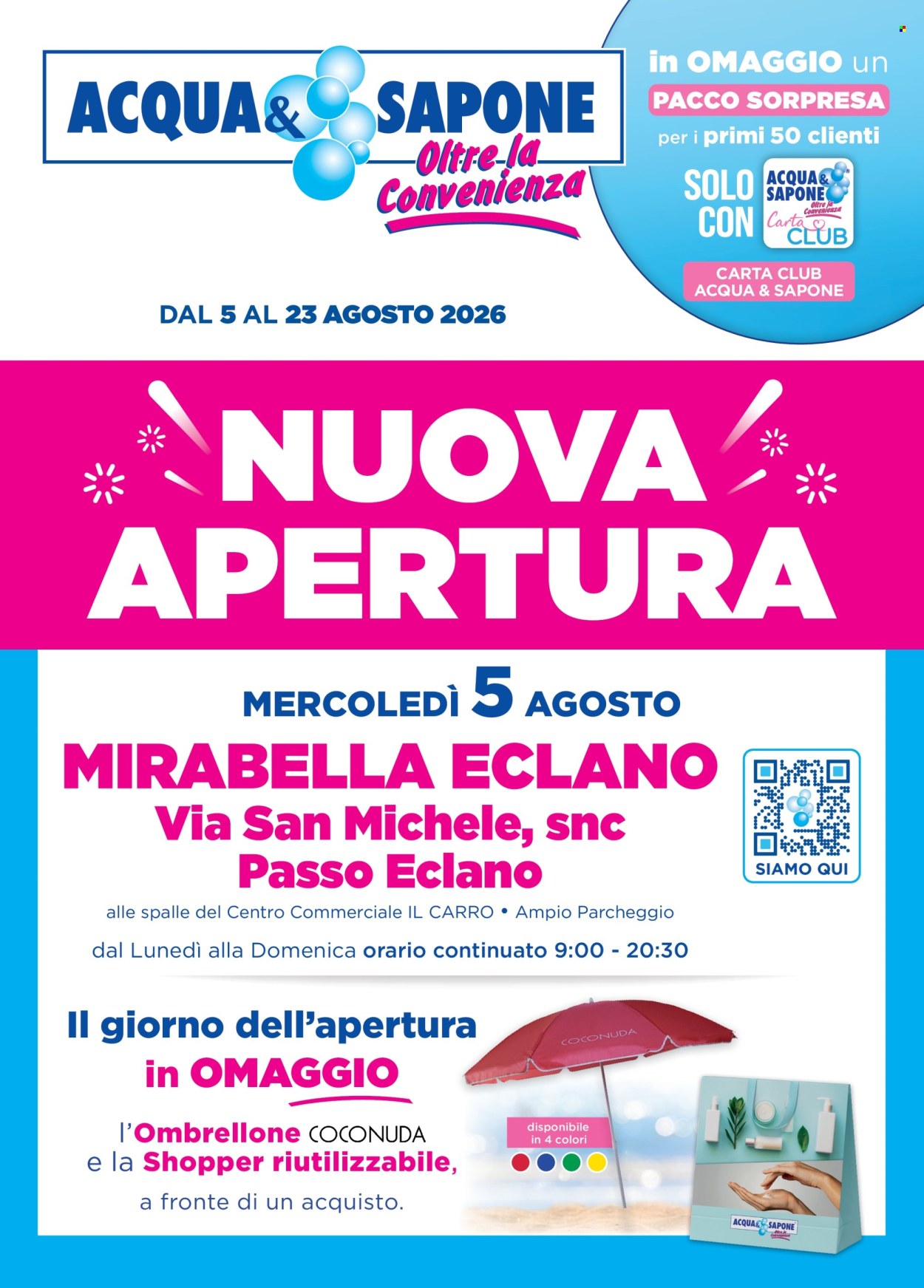 Volantino Acqua & Sapone - 5/8/2026 - 23/8/2026. Pagina 1