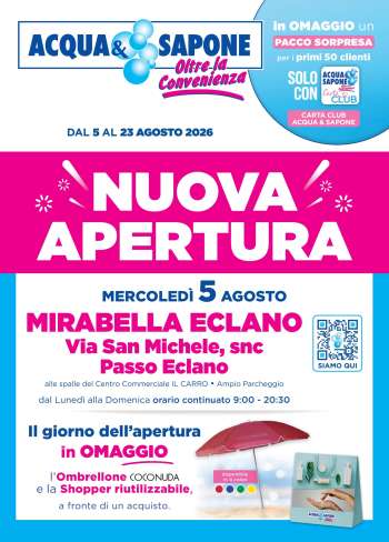Volantino Acqua & Sapone - 5/8/2026 - 23/8/2026.