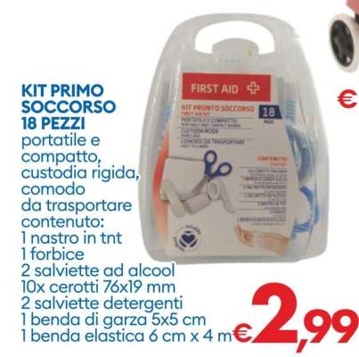 KIT PRIMO SOCCORSO 18 PEZZI