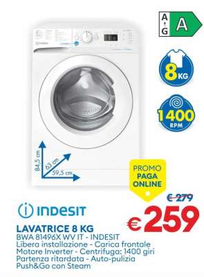 INDESIT LAVATRICE 8 KG