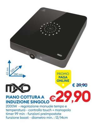 Piano cottura a induzione singolo