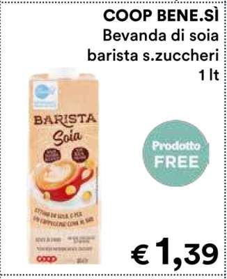 COOP BENE.SÌ BEVANDA DI SOIA BARISTA S.ZUCCHERI