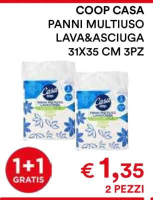 COOP CASA PANNI MULTIUSO LAVA&ASCIUGA 31X35 CM 3PZ