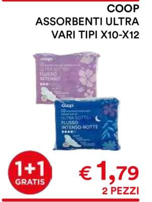 COOP ASSORBENTI ULTRA VARI TIPI X10-X12