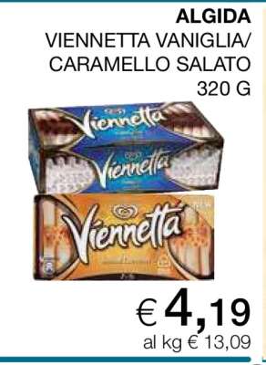 ALGIDA VIENNETTA VANIGLIA/CARAMELLO SALATO 320 G