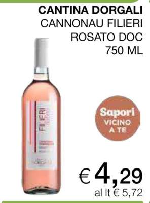 CANTINA DORGALI CANNONAU FILIERI ROSATO DOC 750 ML