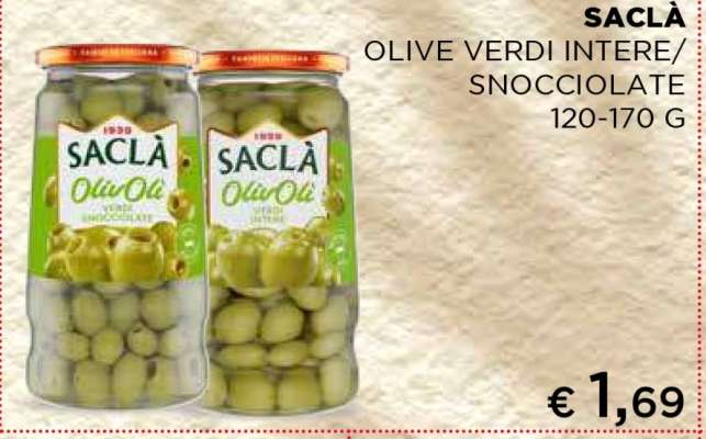 SACLÀ Olive Verdi Intere/Snocciolate