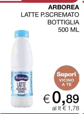 ARBOREA LATTE P.SCREMATO BOTTIGLIA 500 ML